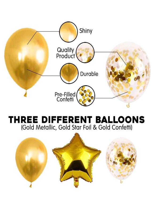 شورو مجموعة من 10 بالونات ذهبية لتزيين حفلات أعياد الميلاد والذكرى السنوية والمناسبات - Image 5